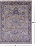 Grey Persian Fine Serapi Hand Knotted Wool Rug - 10' 1" X 13' 10" - Golden Nile