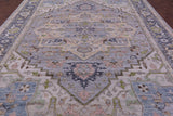 Grey Persian Fine Serapi Hand Knotted Wool Rug - 10' 1" X 13' 10" - Golden Nile