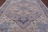 Grey Persian Fine Serapi Hand Knotted Wool Rug - 10' 1" X 13' 10" - Golden Nile