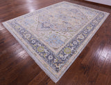 Grey Persian Fine Serapi Hand Knotted Wool Rug - 10' 1" X 13' 10" - Golden Nile