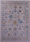 Grey Turkish Oushak Hand Knotted Wool Rug - 10' 3" X 14' 2" - Golden Nile