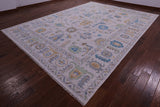 Grey Turkish Oushak Hand Knotted Wool Rug - 10' 3" X 14' 2" - Golden Nile