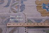 Grey Turkish Oushak Hand Knotted Wool Rug - 10' 3" X 14' 2" - Golden Nile