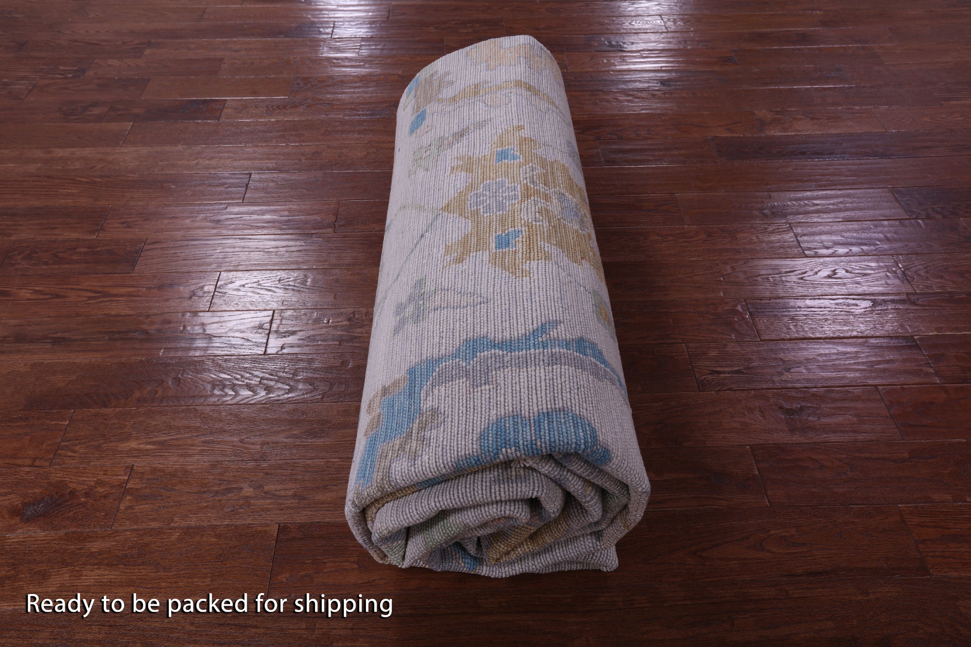 Grey Turkish Oushak Hand Knotted Wool Rug - 10' 3" X 14' 2" - Golden Nile