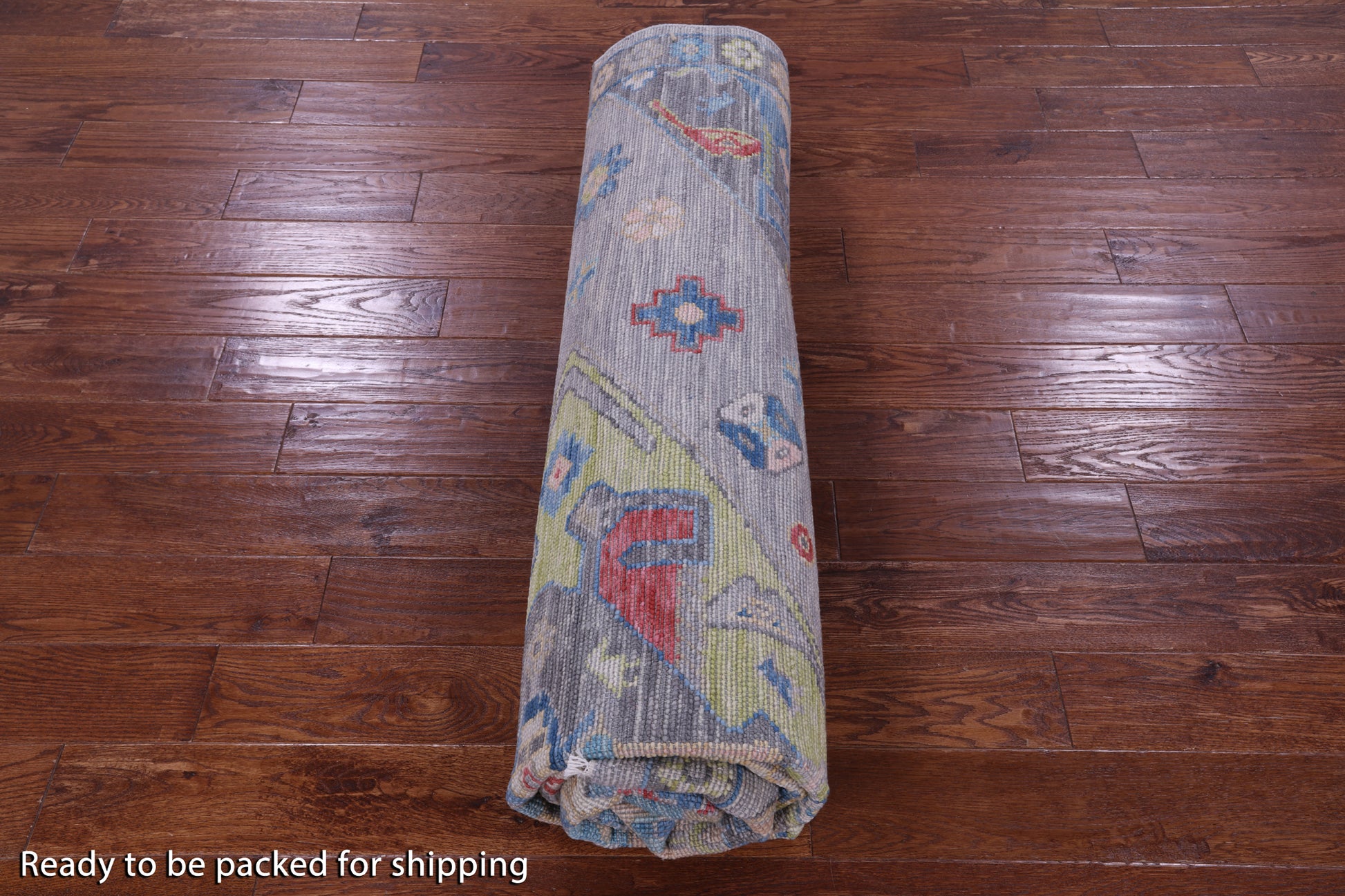 Grey Kazak Hand Knotted Wool Rug - 8' 1" X 9' 11" - Golden Nile