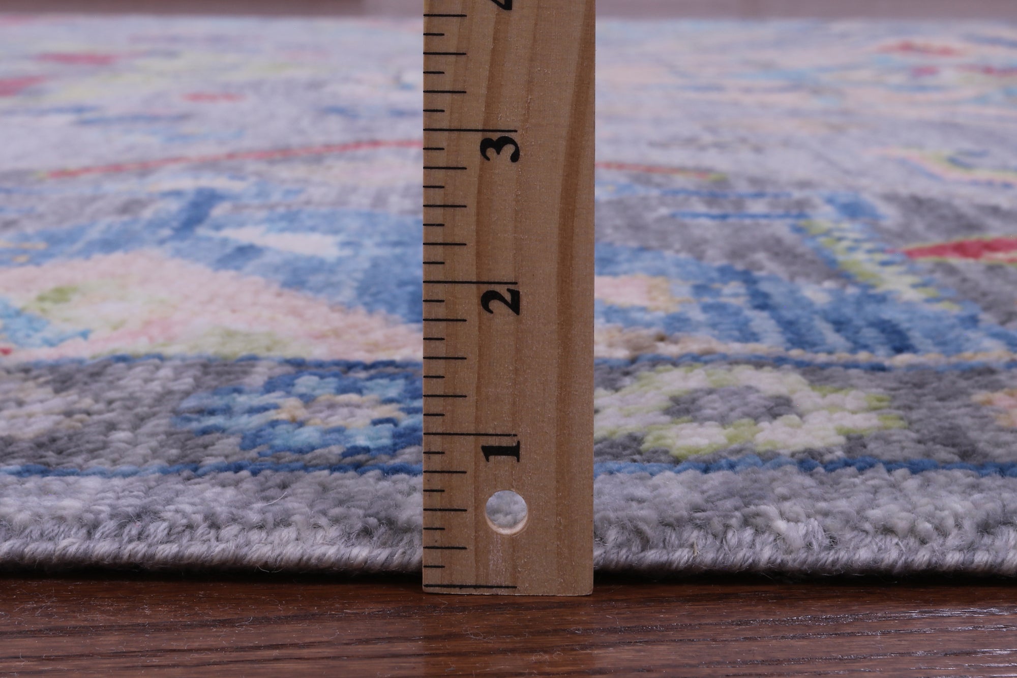 Grey Kazak Hand Knotted Wool Rug - 8' 1" X 9' 11" - Golden Nile