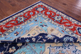 Blue Persian Fine Serapi Hand Knotted Wool Rug - 10' 1" X 13' 11" - Golden Nile