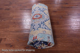 Blue Persian Fine Serapi Hand Knotted Wool Rug - 10' 1" X 13' 11" - Golden Nile