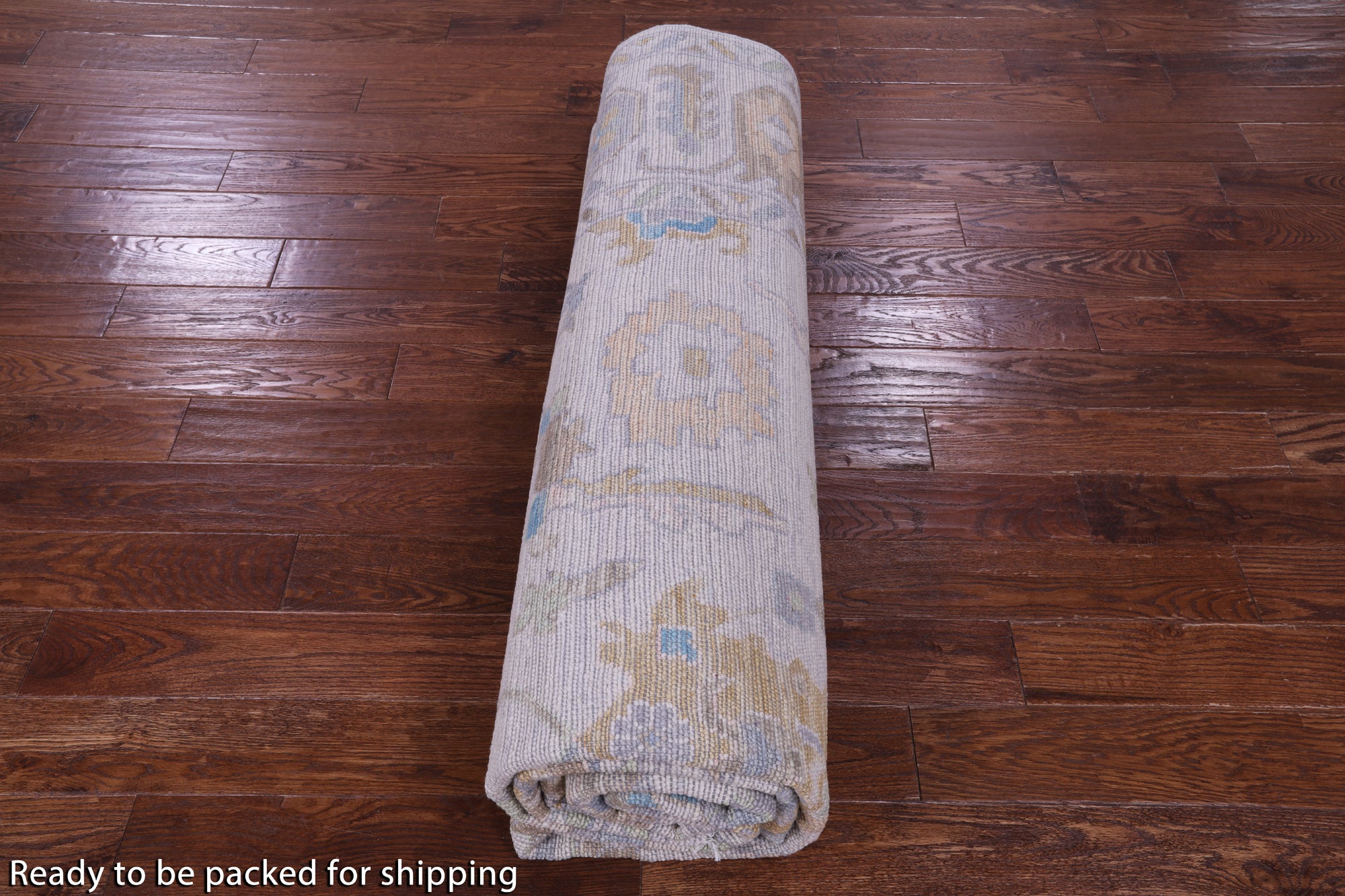 Grey Turkish Oushak Hand Knotted Wool Rug - 9' 0" X 12' 4" - Golden Nile