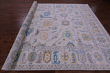Grey Turkish Oushak Hand Knotted Wool Rug - 9' 0" X 12' 4" - Golden Nile