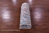 Ivory Tribal Moroccan Hand Knotted Wool Rug - 7' 11" X 10' 2" - Golden Nile