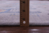 Ivory Tribal Moroccan Hand Knotted Wool Rug - 7' 11" X 10' 2" - Golden Nile