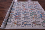 Ivory Tribal Moroccan Hand Knotted Wool Rug - 7' 11" X 10' 2" - Golden Nile