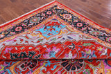 Red Persian Fine Serapi Hand Knotted Wool Rug - 9' 3" X 12' 0" - Golden Nile