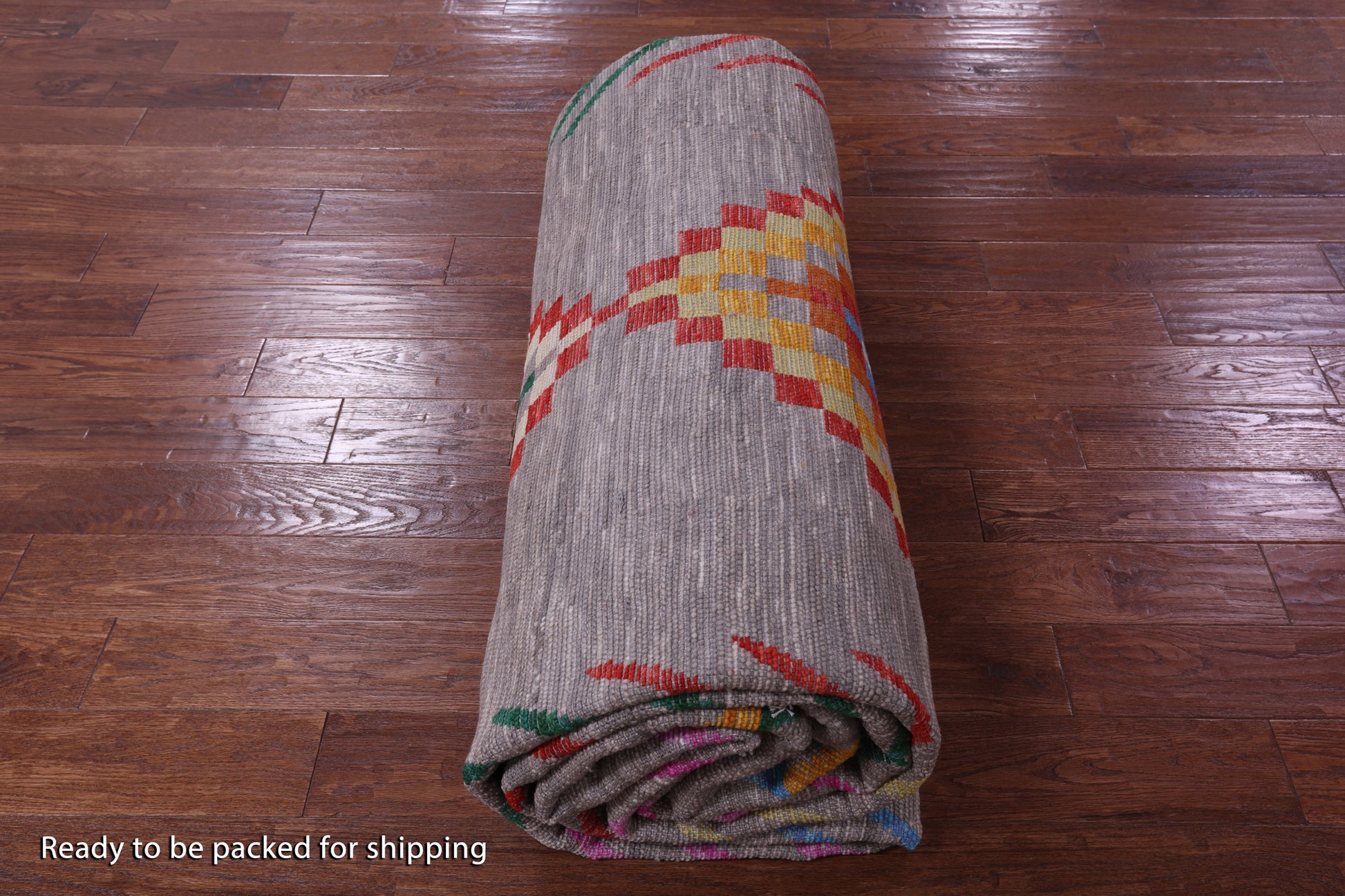 Grey Tribal Moroccan Hand Knotted Wool Rug - 10' 1" X 14' 2" - Golden Nile