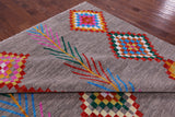Grey Tribal Moroccan Hand Knotted Wool Rug - 10' 1" X 14' 2" - Golden Nile