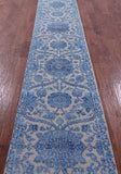 Grey Persian Tabriz Handmade Wool & Silk Runner Rug - 2' 6" X 18' 1" - Golden Nile