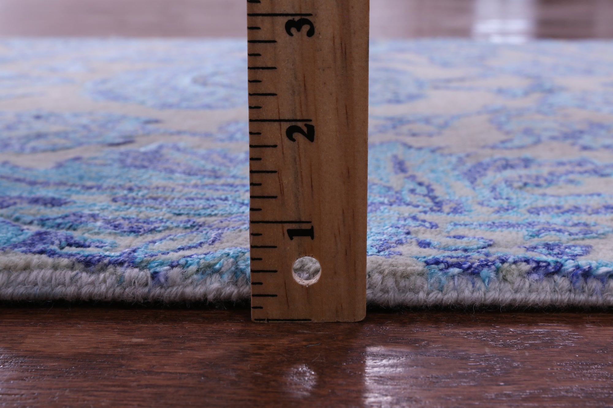 Grey Persian Tabriz Handmade Wool & Silk Runner Rug - 2' 6" X 18' 1" - Golden Nile
