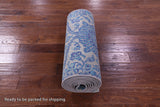 Grey Persian Tabriz Handmade Wool & Silk Runner Rug - 2' 6" X 18' 1" - Golden Nile