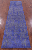 Grey Persian Tabriz Hand Knotted Wool & Silk Runner Rug - 2' 7" X 10' 2" - Golden Nile
