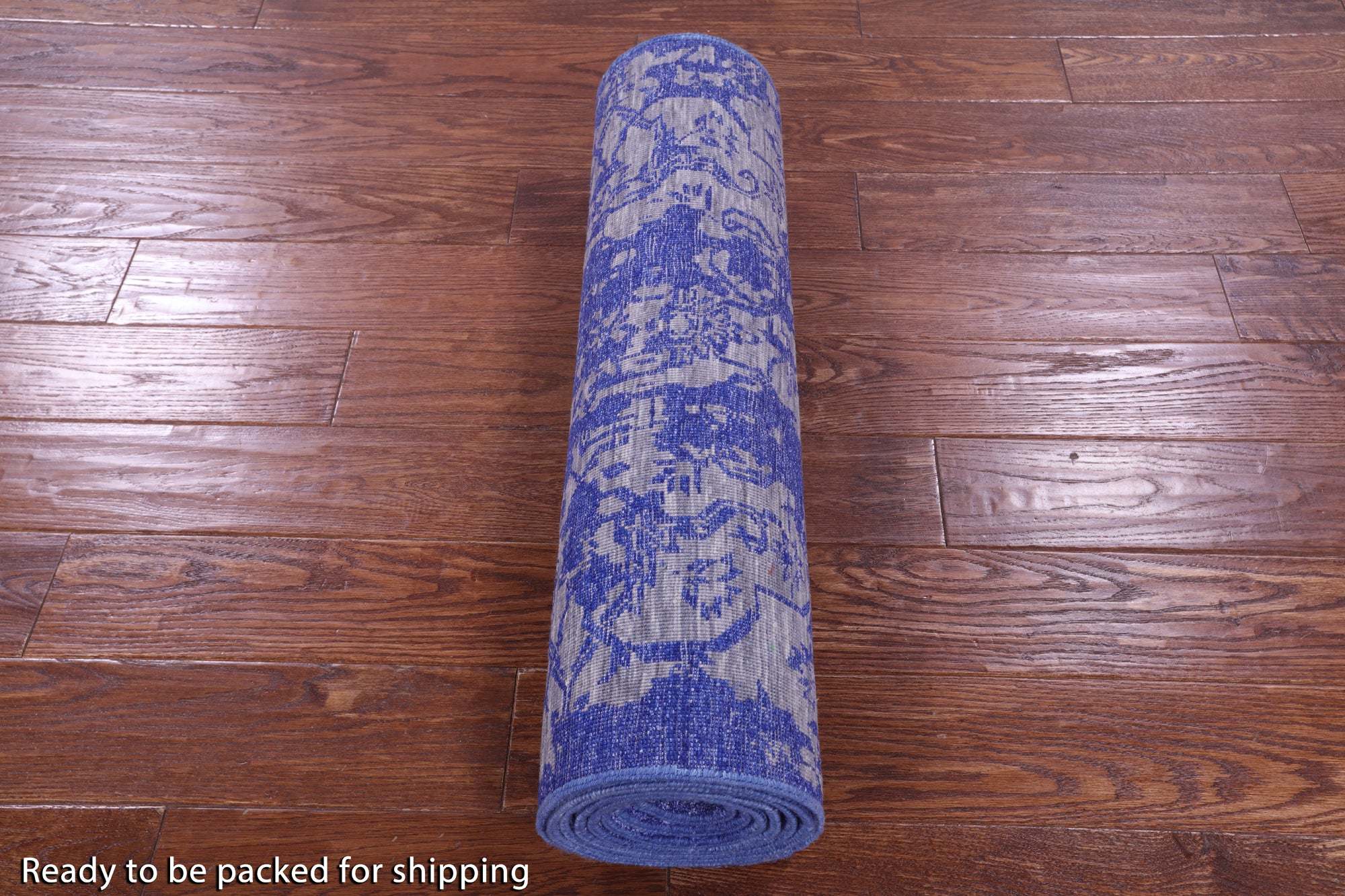 Grey Persian Tabriz Hand Knotted Wool & Silk Runner Rug - 2' 7" X 10' 2" - Golden Nile