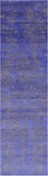 Grey Persian Tabriz Hand Knotted Wool & Silk Runner Rug - 2' 7" X 10' 2" - Golden Nile
