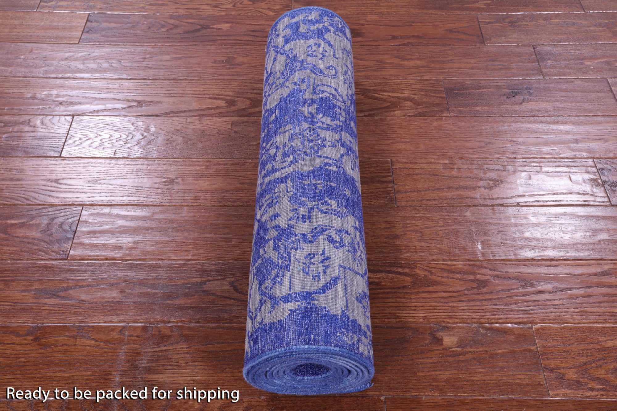 Grey Persian Tabriz Handmade Wool & Silk Runner Rug - 2' 7" X 10' 2" - Golden Nile
