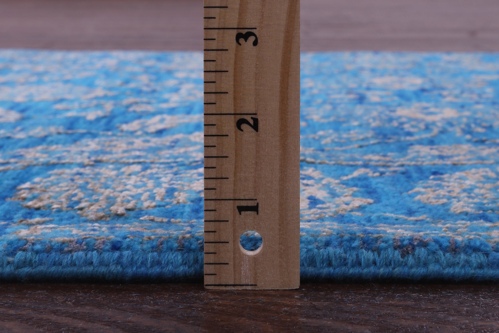 Blue Persian Tabriz Hand Knotted Wool & Silk Runner Rug - 2' 7" X 12' 0" - Golden Nile