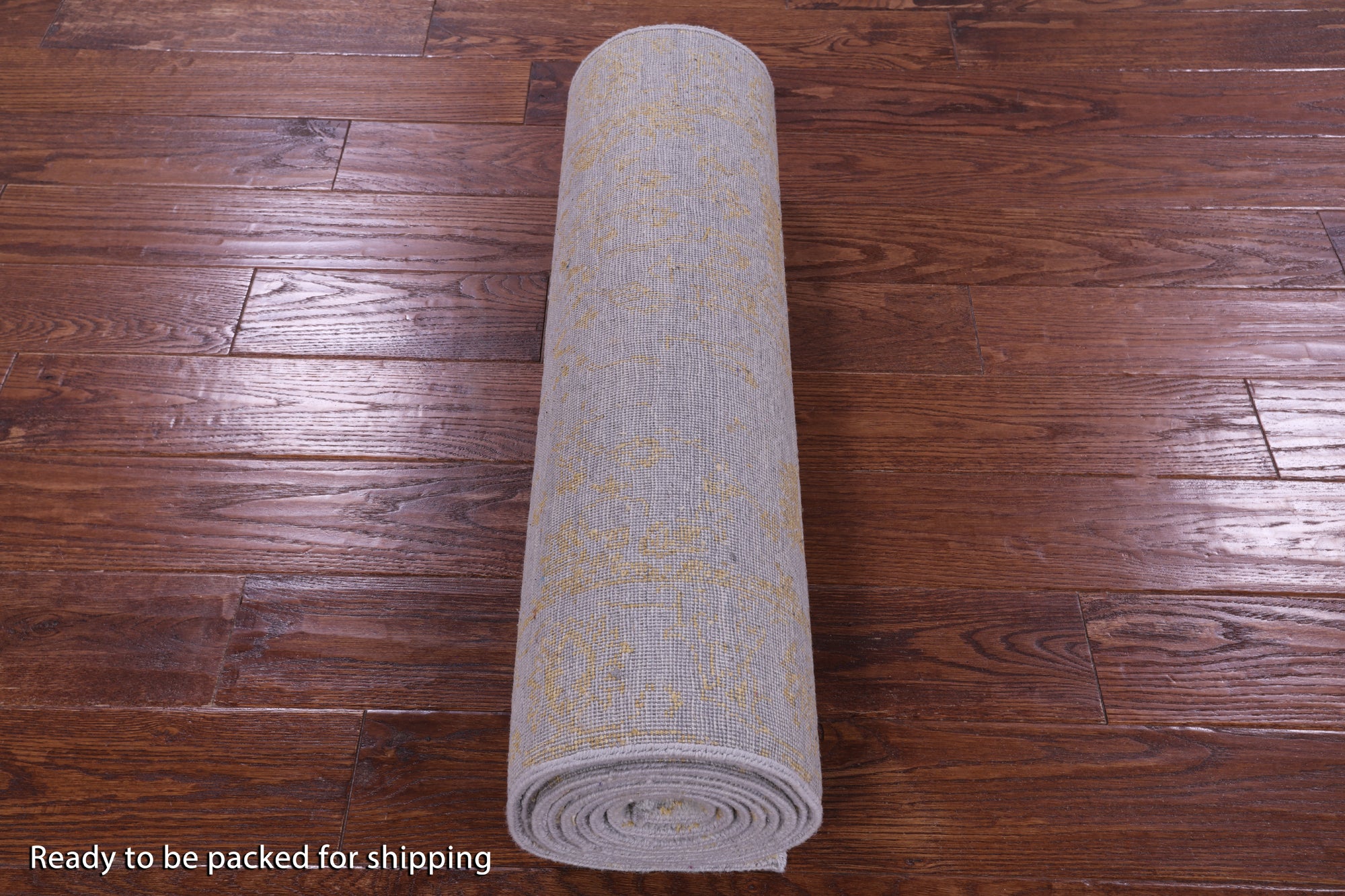 Grey Persian Tabriz Hand Knotted Wool & Silk Runner Rug - 2' 8" X 11' 11" - Golden Nile