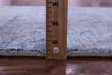 Grey Persian Tabriz Handmade Wool & Silk Runner Rug - 2' 7" X 11' 9" - Golden Nile
