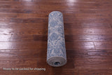 Grey Persian Tabriz Handmade Wool & Silk Runner Rug - 2' 7" X 11' 9" - Golden Nile