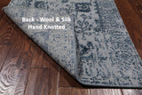 Grey Persian Tabriz Hand Knotted Wool & Silk Runner Rug - 2' 7" X 10' 0"