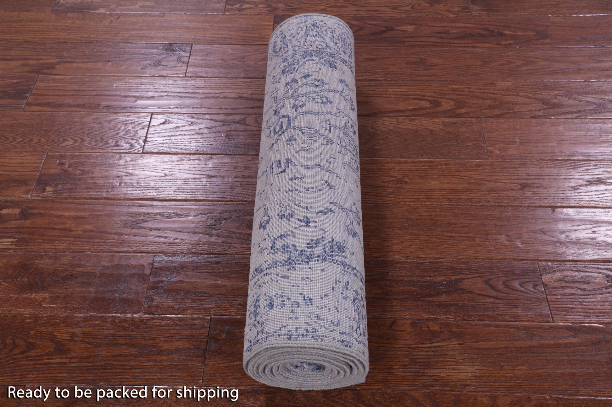 Grey Persian Tabriz Hand Knotted Wool & Silk Runner Rug - 2' 7" X 10' 0" - Golden Nile