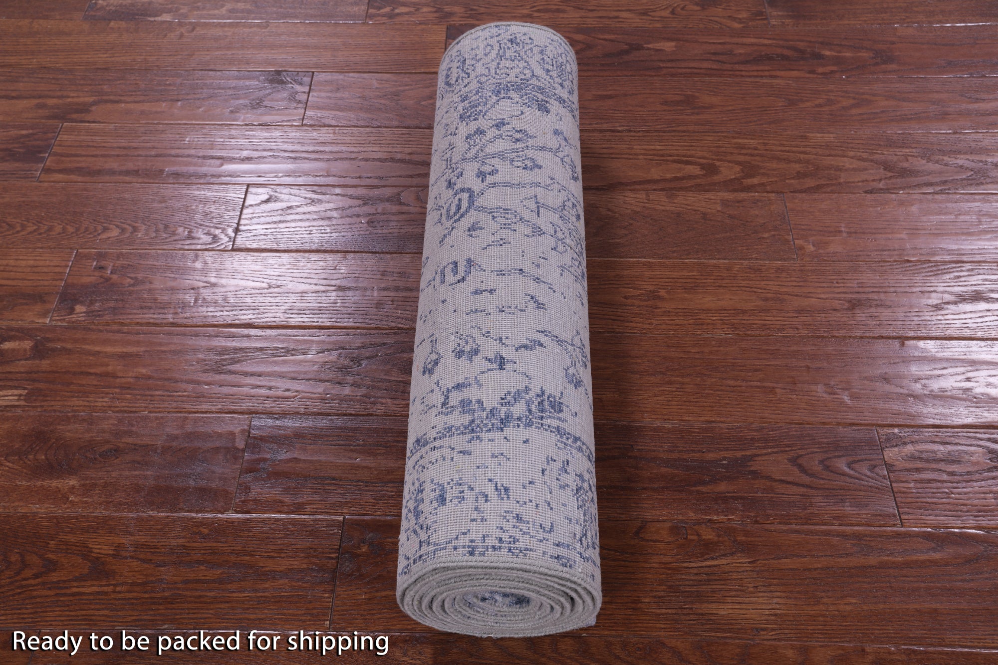 Grey Persian Tabriz Hand Knotted Wool & Silk Runner Rug - 2' 7" X 10' 0" - Golden Nile