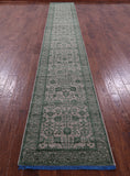 Ivory Persian Tabriz Hand Knotted Wool & Silk Runner Rug - 2' 6" X 17' 10" - Golden Nile