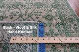 Ivory Persian Tabriz Hand Knotted Wool & Silk Runner Rug - 2' 6" X 17' 10" - Golden Nile
