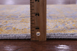 Grey Persian Tabriz Hand Knotted Wool & Silk Runner Rug - 2' 8" X 10' 1" - Golden Nile