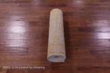 Grey Persian Tabriz Hand Knotted Wool & Silk Runner Rug - 2' 8" X 10' 1" - Golden Nile