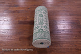 Ivory Persian Tabriz Hand Knotted Wool & Silk Runner Rug - 2' 7" X 17' 10" - Golden Nile
