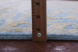 Blue Persian Tabriz Hand Knotted Wool & Silk Rug - 9' 3" X 12' 5" - Golden Nile