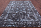 Grey Persian Tabriz Hand Knotted Wool & Silk Rug - 8' 0" X 10' 1" - Golden Nile