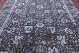 Grey Persian Tabriz Hand Knotted Wool & Silk Rug - 8' 0" X 10' 1" - Golden Nile