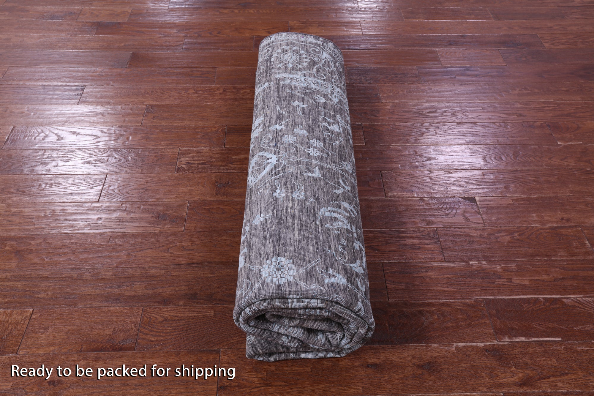 Grey Persian Tabriz Hand Knotted Wool & Silk Rug - 8' 0" X 10' 1" - Golden Nile