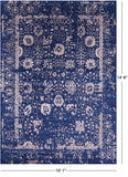 Blue Persian Tabriz Hand Knotted Wool & Silk Rug - 10' 1" X 14' 8" - Golden Nile