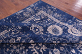 Blue Persian Tabriz Hand Knotted Wool & Silk Rug - 10' 1" X 14' 8" - Golden Nile