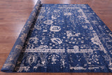 Blue Persian Tabriz Hand Knotted Wool & Silk Rug - 10' 1" X 14' 8" - Golden Nile