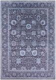 Grey Persian Tabriz Handmade Wool & Silk Rug - 8' 11" X 12' 7" - Golden Nile