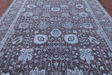 Grey Persian Tabriz Handmade Wool & Silk Rug - 8' 11" X 12' 7" - Golden Nile