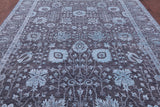 Grey Persian Tabriz Handmade Wool & Silk Rug - 8' 11" X 12' 7" - Golden Nile