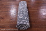 Grey Persian Tabriz Hand Knotted Wool & Silk Rug - 7' 11" X 10' 0" - Golden Nile